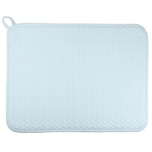 Almohadilla de drenaje de 1 pieza, alfombrilla de secado de platos de color liso para cocina, azul, 15,75"x11,81" - Imagen 1 de 6
