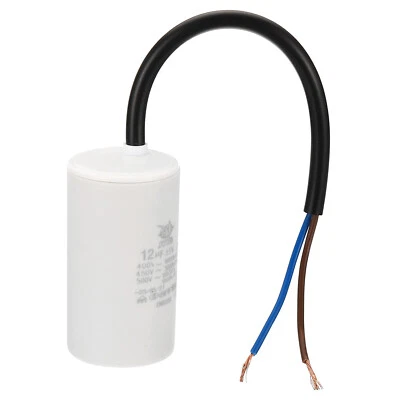 UXCELL CBB60 12uf 1Stk Laufen Kondensator AC450V 2 Drähte 50/60Hz Zylinder 64x35mm