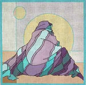 Needlepoint Handpainted Sundance Designs Moon Mother 14x14 - Picture 1 of 4
