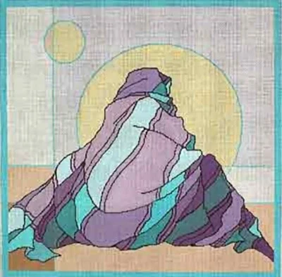 Needlepoint Handpainted Sundance Designs Moon Mother 14x14 - Image 1 of 4