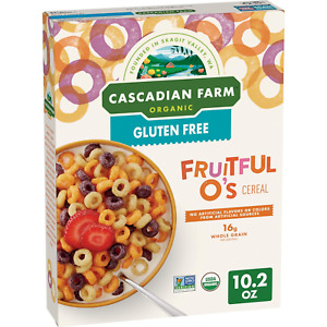 Cascadian Farm Fruitful O'S Cereal, Gluten Free, 10.2 Oz.  Box  Fast Free Ship
