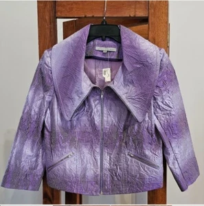 Earl Rutenberg NWT Jacket Blazer Purple Size 4 - Picture 1 of 3