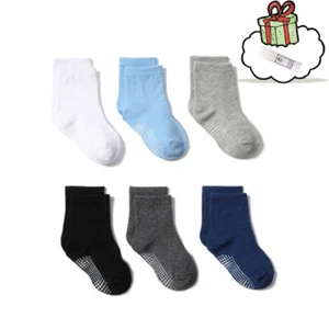 6pc Toddler Kids baby Boys Girls Solid Anti-Slip Knitted Warm Socks Room Socks - Picture 1 of 17