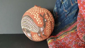 Old Australian Aboriginal Dot Painted Kimberley Boab Nut …beautiful display and - Picture 1 of 8