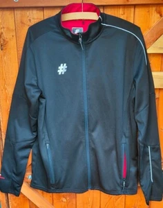Five by Rio Ferdinand schwarzes Track Top mit durchgehendem Reißverschluss, Gr. M, Langarm, Polyester - Bild 1 von 6