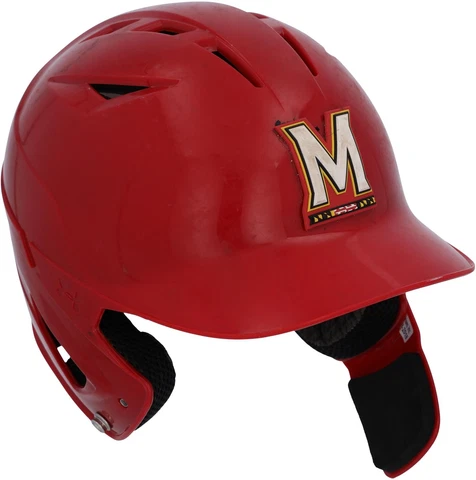 Maryland Terrapins Team-Issued Red Batting Helmet from the Baseball Cover
