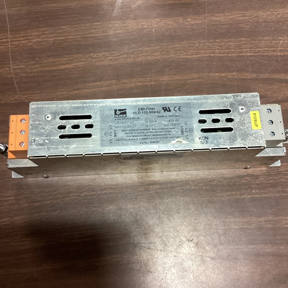 Bloque Filtro EMI Trifásico HLD 110-500/42 F14 Foto 1 de 3