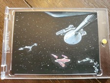 Star Trek Spaceships Artist Sketch Card Jason Potratz & Jack Hai 1/1 Rare 