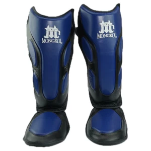 MONGKOL Shin Guards Muay Thai Kickboxing Training Genuine Leather Lightweight - Picture 1 of 18
