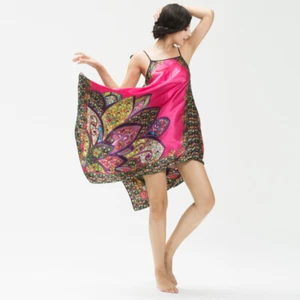 NEW Sexy Womens Silk Satin Pajamas Sleepwear&Robes Nightdress Nightgown P013 - Picture 1 of 4