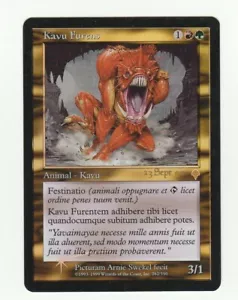 1x FOIL Raging Kavu EX Invasion Latin Prerelease Promo Mtg Magic 1x x1 - Foto 1 di 2