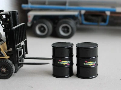 1/18 SUNOCO Barriles Negros (2) Tienda Garaje Diorama del Garaje de Austin Foto 1 de 4