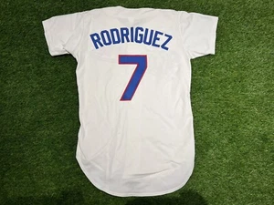 AUTHENTIC RUSSELL IVAN RODRIGUEZ TEXAS RANGERS PUDGE MLB BASEBALL JERSEY SZ 40 - Picture 1 of 4