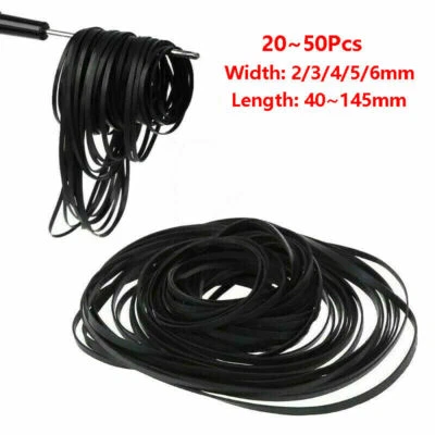 Universal Mix Cassette Rubber Tape Machine Belts Assorted Flat Belt 2 3 4 5 6mm - Image 1 of 4