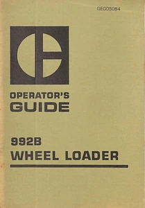Cargador de ruedas CATERPILLAR 992B ~ Guía del operador ~ 1974 ~ Manual MANUAL - Imagen 1 de 4