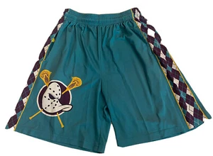 Anaheim Ducks Men's Athletic Training Shorts Rubber Ducks Teal Size S 24”W - Afbeelding 1 van 8