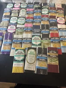 Vtg Seam Binding Lot Of 44 New Plus Assortment Of Partial Rolls - Picture 1 of 2