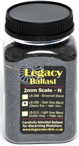 DCC Concepts LB-2SE - 200g Gris Foncé Blend Ballast Tube N Gauge = 2mm Scale + - Picture 1 of 16