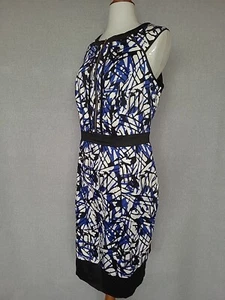City Chic Dress Womens XS Blue White Black Trim Half Zip NWOT - Picture 1 of 22