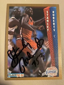 STANLEY ROBERTS signed basketball card LOS ANGELES CLIPPERS autograph - Picture 1 of 1