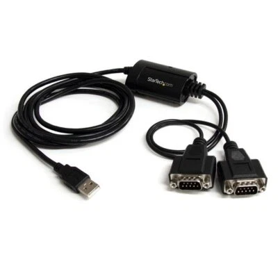 StarTech 2 Port FTDI USB To Serial RS232 Adapter Cable - ICUSB2322F - Image 1 of 2