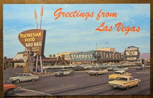 Las Vegas, Nevada NV Stardust Casino Polynesian Tiki Restaurant Aku Aku Postcard - Picture 1 of 7