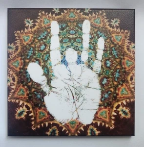 Jerry Garcia Hand Logo Art Coaster Tile Sacred Heart Series Direct Embed Coating - Picture 1 of 2