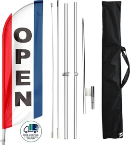 Bandera de plumas con kit de mástil y estaca de tierra, pancarta publicitaria - Bild 1 von 6