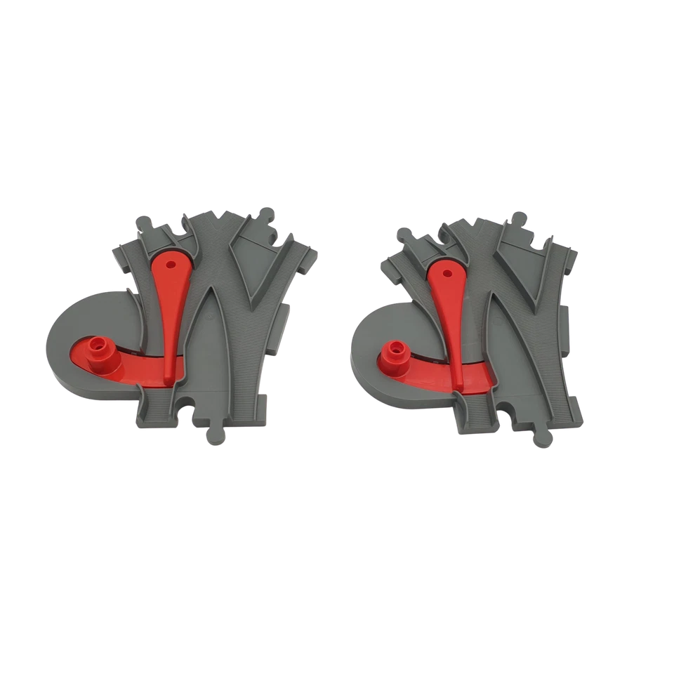 Lego® Duplo TRAIN Tracks 2 GREY (DBG) Track Switcher with Red Switch - Image 1 of 1