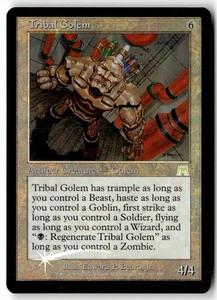 MTG Foil Tribal Golem - Onslaught Moderately Played English - Picture 1 of 3