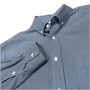 +J Jil Sander Uniqlo Mini Gingham Check Large Button Up Shirt Navy Blue & White - Bild 1 von 10