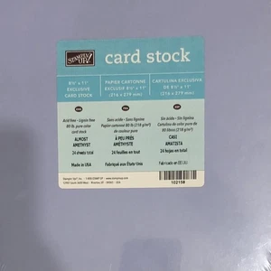 Stampin Up FAST AMETHYST Cardstock 8 1/2 x 11 - 24 Blatt - Retired - Bild 1 von 1