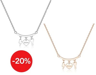 Collana Donna Sagapo Cuore Chiave Saetta Acciaio STY02 STY03 Amore S'agapo - Immagine 1 di 2