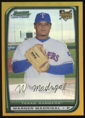 2008 Bowman Draft Chrome Gold Refractor /50 Warner Madrigal #BDP46 - Image 1 of 2