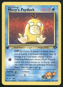 Pokemon Vintage 1st Edition Misty's Psyduck 090/132 Gym Challenge - HP / DMG - Picture 1 of 2