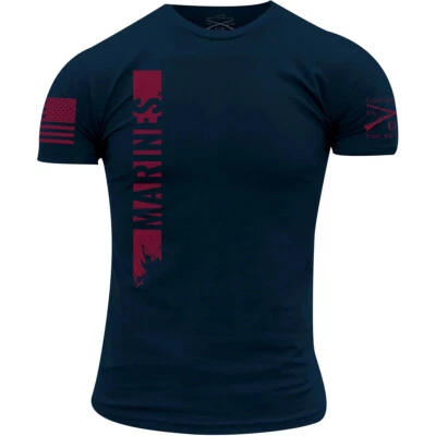 Grunt Style USMC - Blood Stripe T-Shirt - Navy