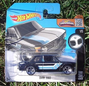 BMW RACING 2002 2016 negro y azul hw tarjeta corta. 186/250. DHR80. ¡Nuevo en paquete! - Imagen 1 de 3