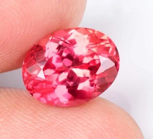 4.85 Ct Natural Orange Fire Sapphire Flawless Certified Oval Cut Loose Gemstone - Picture 1 of 5