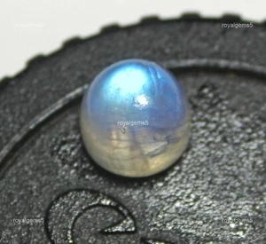 Natural Round Rainbow Moonstone Cabochon Semiprecious Bracelet Making 10x10x5 mm - Picture 1 of 5