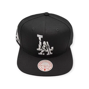 Mitchell & Ness Los Angeles Dodgers Shattered Black Adjustable Snapback Hat Cap - Picture 1 of 7