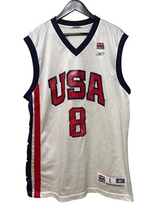 Vintage Team USA Kobe Bryant #8 Jersey Reebok Rare Basketball Black Mamba Size L - Picture 1 of 11