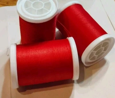 Coats & Clark XP Polyester Sewing Thread 4 spools 250- yd ea CANDY APPLE RED  - Image 1 of 3