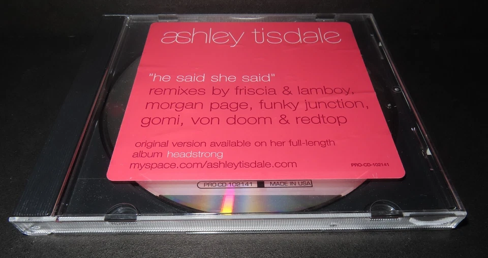 HE SAID SHE SAID by ASHLEY TISDALE-Rare PROMOTIONAL Remix CD w/ 11 Tracks--CD Foto 1 de 4