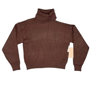 JustFab One Shoulder Rollkragen Pullover Damen Gr. S braun Just Fab Sweater - Bild 1 von 15
