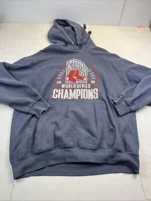 波士顿红袜队世界系列 2018 灰色连帽衫。 港务局标签 大号 — 第 1/4 张图片