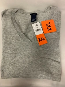 Nuevo Suéter Magaschoni 100% Cachemira Para mujeres Cuello en V Genuino Negro o Gris Talla XXL - Imagen 1 de 6