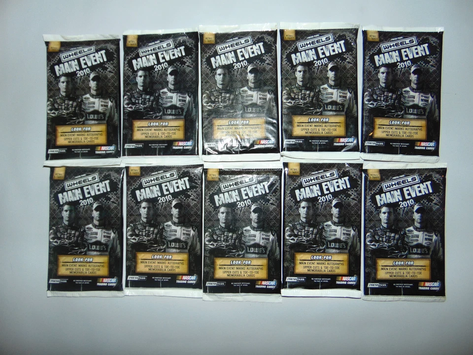 10) Wax Packs 2010 Press Pass Main Event NASCAR Auto Racing - Image 1 of 1