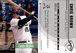 Chris Brown 2005 Grandstand Beloit Snappers #NNO Card *AutographDen*