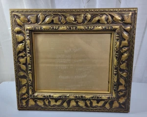 Victorian Style 8x10 Tabletop Picture Frame Gold on Black - Picture 1 of 7