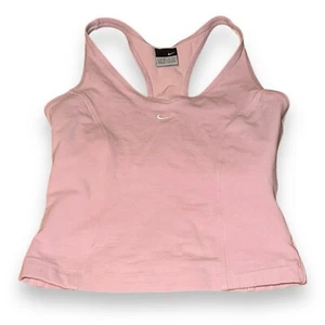 Y2K Vintage Nike Crop Tank Shelf Bra Center Logo Swoosh Pink Gr. Medium - Bild 1 von 5